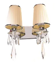 Бра Alessia LDW 1726-2 (KR) Lumina Deco бежевый 2 лампы, основание хром в стиле классический 