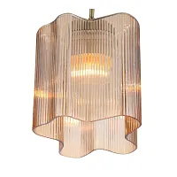 Светильник подвесной Onde SL117.303.01 ST-Luce янтарный 1 лампа, основание бронзовое в стиле модерн 