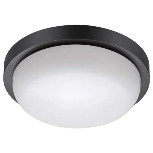 Потолочный светильник уличный LED Opal 358017 Novotech уличный IP65 чёрный на 1 лампу, плафон белый в стиле современный LED