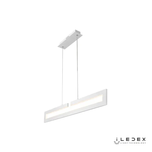Светильник подвесной LED с пультом Stalker 9082-900*90-D WH iLedex белый 1 лампа, основание белое в стиле современный хай-тек с пультом фото 2