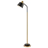 Торшер 480-405-01 Velante для чтения чёрный на 1 лампу, основание чёрное в стиле лофт современный Торшер 480-405-01 Velante для чтения чёрный на 1 лампу, основание чёрное в стиле лофт современный