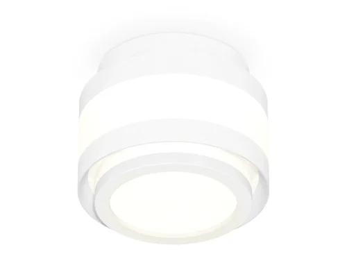 Светильник накладной XS8418002 Ambrella light белый 1 лампа, основание белое в стиле хай-тек круглый