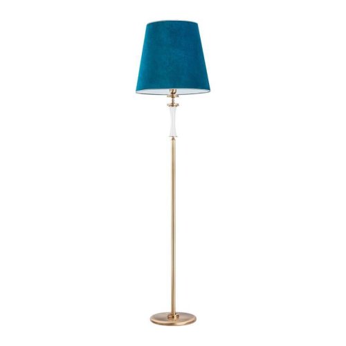 Торшер Averno AVE-LS-1(P/A) Kutek  синий 1 лампа, основание бронзовое в стиле американский
