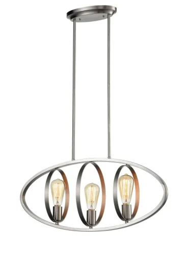 Светильник подвесной Olympic VL5115P03 Vele Luce без плафона никель на 3 лампы, основание никель в стиле современный фото 2