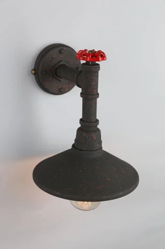 Бра лофт Chiara OML-90501-01 Omnilux чёрный на 1 лампа, основание чёрное в стиле лофт стимпанк фото 2