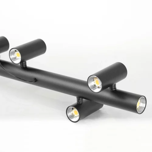 Светильник подвесной LED Hopkins LSP-7405 Lussole белый на 1 , основание чёрное в стиле современный хай-тек линейный фото 6