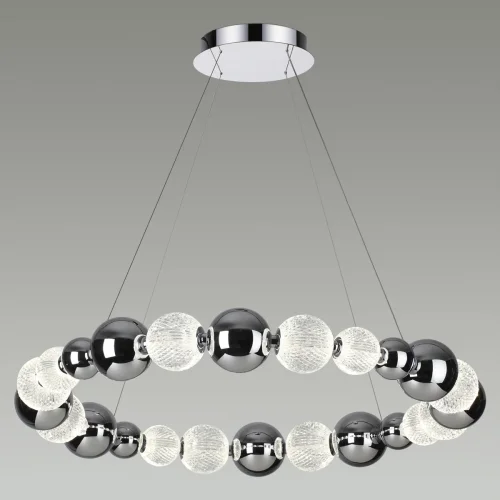 Светильник подвесной LED Crystal 5007/45L Odeon Light прозрачный 1 лампа, основание хром в стиле современный шар фото 4