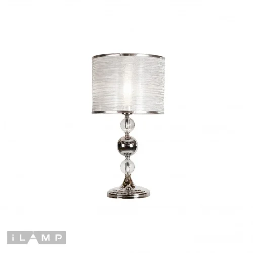 Настольная лампа Chelsea T2400-1 Nickel iLamp серебряная 1 лампа, основание никель металл в стиле современный американский  фото 2