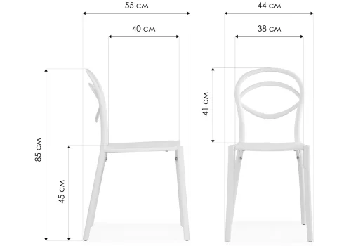Пластиковый стул Simple white 15739 Woodville, /, ножки/пластик/белый, размеры - ***** фото 3