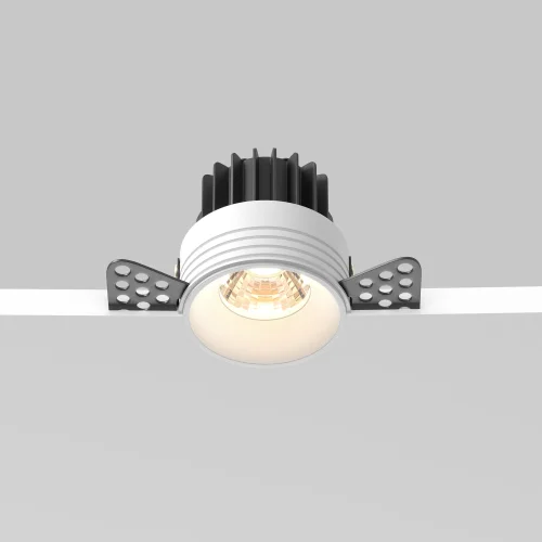 Светильник точечный LED Round DL058-7W3K-TRS-W Maytoni белый 1 лампа, основание белое в стиле современный для затирки фото 6