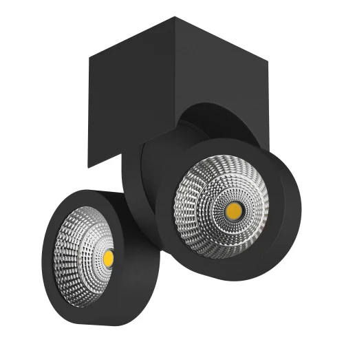 Светильник накладной LED Snodo 055374 Lightstar чёрный 2 лампы, основание чёрное в стиле хай-тек круглый