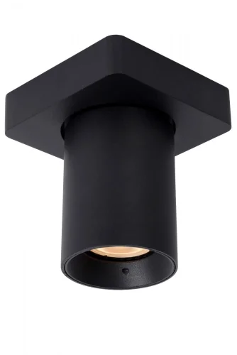 Светильник накладной Nigel 09929/05/30 Lucide чёрный 1 лампа, основание чёрное в стиле современный круглый