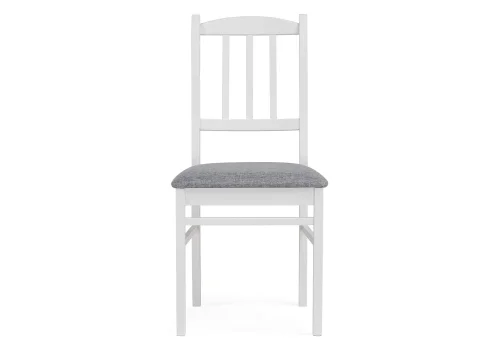 Деревянный стул Мириел белый / серый 527065 Woodville, серый/ткань, ножки/массив березы дерево/белый, размеры - ****450*500 фото 2