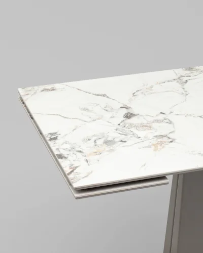Стол Арнон 120-180/80/76, столешница МДФ16/керамика Cold jade УТ000040455 Stool Group столешница бежевая из керамика фото 4