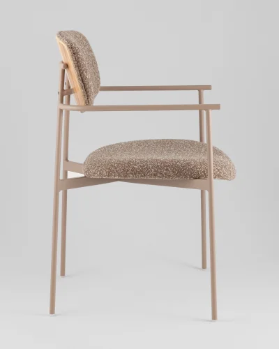 Стул Doe, коричневый, бежевые ножки УТ000040248 Stool Group, коричневый/букле, ножки/металл/бежевый, размеры - *820**** фото 6
