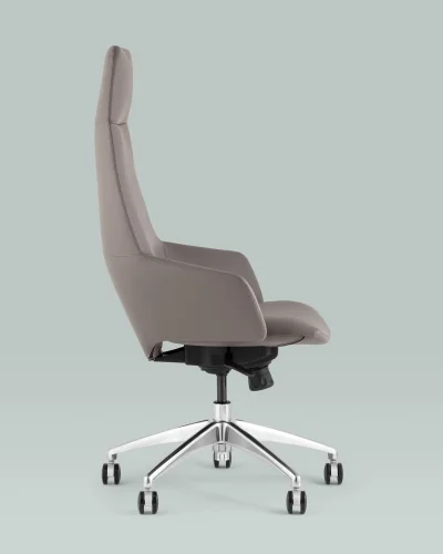 Кресло руководителя TopChairs Bow, серый УТ000038540 Stool Group, /, ножки//хром, размеры - ****700*640 фото 2