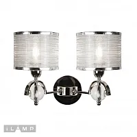Бра Chelsea W2400-2 Nickel iLamp серебряный 2 лампы, основание никель в стиле современный американский 