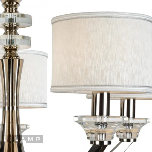 Люстра подвесная Oxford 85175/5 CR iLamp белая на 5 ламп, основание хром в стиле американский современный  фото 3