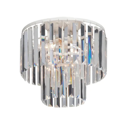 Люстра потолочная V5210-0/4PL Vitaluce прозрачная на 4 лампы, основание бежевое в стиле современный классический 