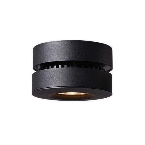 Светильник накладной LED Borgetto OML-101919-12 Omnilux чёрный 1 лампа, основание чёрное в стиле современный хай-тек круглый