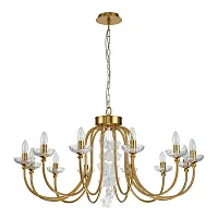 Люстра подвесная Bellis 2871-12P Favourite без плафона на 12 ламп, основание золотое в стиле классический 