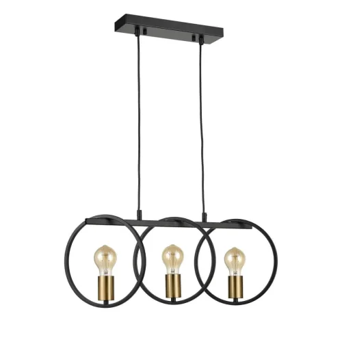 Светильник подвесной лофт Liberty VL6302P03 Vele Luce чёрный на 3 лампы, основание чёрное в стиле лофт фото 2