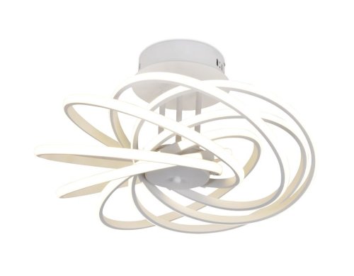 Люстра потолочная LED Orbital line FL441 Ambrella light белая на 1 лампа, основание белое в стиле хай-тек кольца