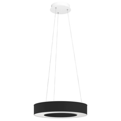 Светильник подвесной LED Guamare 39992 Eglo белый 1 лампа, основание чёрное в стиле современный 
