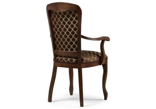 Деревянный стул Клето орех / коричневый 450687 Woodville, коричневый/ткань, ножки/массив бука/орех, размеры - ****580*600 фото 4