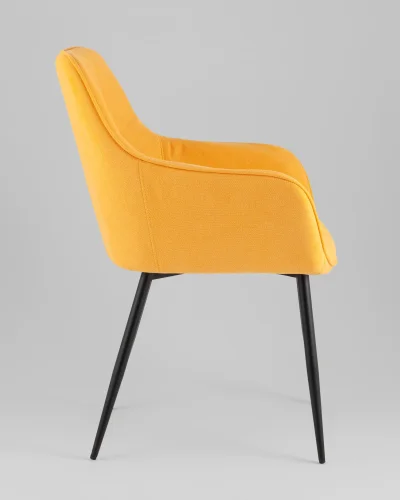 Стул обеденный Noa желтый УТ000039530 Stool Group, жёлтый/рогожка, ножки/металл/чёрный, размеры - ***** фото 3