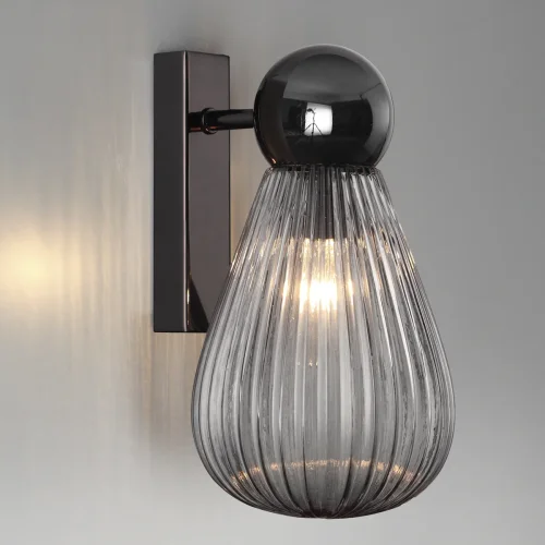 Бра Elica 5417/1W Odeon Light чёрный серый на 1 лампа, основание чёрное в стиле современный  фото 4