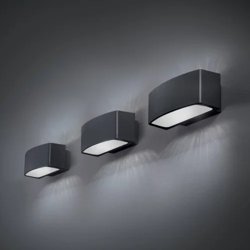 Бра ANDROMEDA AP1 ANTRACITE Ideal Lux чёрный на 1 лампу, основание чёрное серое в стиле современный фото 2