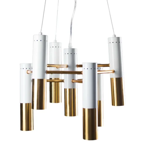 Люстра подвесная Ike 9954-7 LOFT IT белая золотая на 7 ламп, основание белое в стиле современный лофт  фото 3