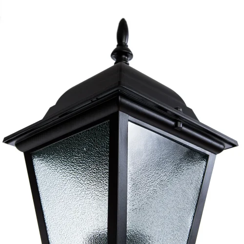 Парковый светильник BREMEN A1016PA-1BK Arte Lamp уличный IP44 чёрный 1 лампа, плафон белый в стиле классический E27 фото 3