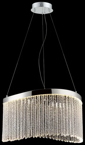 Люстра подвесная LED Helma WE465.01.103 Wertmark прозрачная на 1 лампа, основание хром в стиле арт-деко современный 