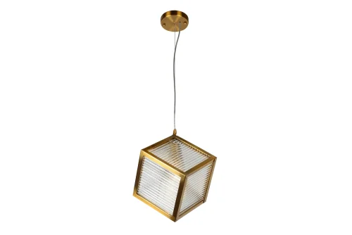 Светильник подвесной Square 8970-1B GLD iLamp прозрачный 1 лампа, основание золотое в стиле современный 