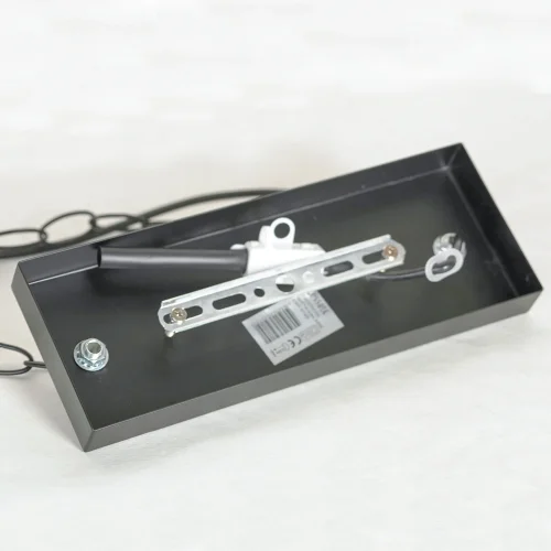 Светильник подвесной Carrollton LSP-8740 Lussole прозрачный 6 ламп, основание чёрное в стиле современный лофт  фото 7