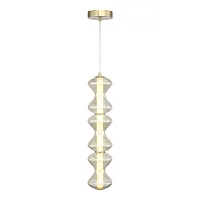 Светильник подвесной LED Spine SL6136.213.01 ST-Luce янтарный на 1 лампу, основание золотое в стиле современный 