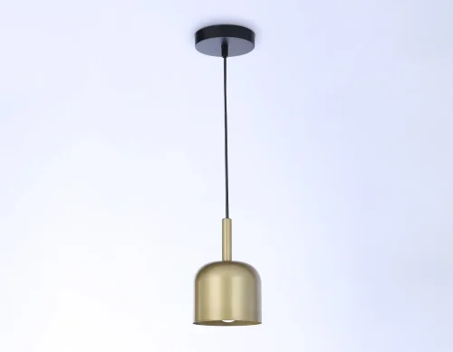 Светильник подвесной TR97113 Ambrella light золотой 1 лампа, основание чёрное в стиле лофт современный  фото 3
