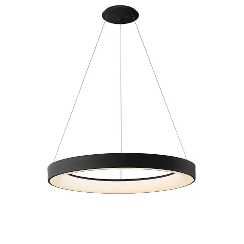 Светильник подвесной LED Niseko 7754 Mantra чёрный 1 лампа, основание чёрное в стиле хай-тек современный кольца