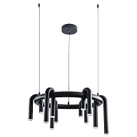 Светильник подвесной LED Warhol A3258LM-30BK Arte Lamp чёрный на 1 лампу, основание чёрное в стиле современный хай-тек минимализм 