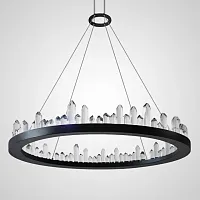 Светильник подвесной LED Quartz 101946-26 ImperiumLoft прозрачный 1 лампа, основание чёрное в стиле современный 
