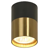 Светильник накладной LSP-8555 Lussole чёрный бронзовый 1 лампа, основание чёрное в стиле современный круглый