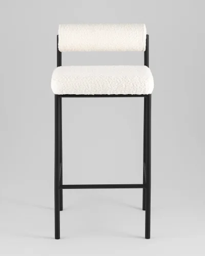 Стул полубарный Балла букле молочный УТ000041907 Stool Group, молочный/букле, ножки/металл/чёрный, размеры - ***** фото 2 Стул полубарный Балла букле молочный УТ000041907 Stool Group, молочный/букле, ножки/металл/чёрный, размеры - ***** фото 2