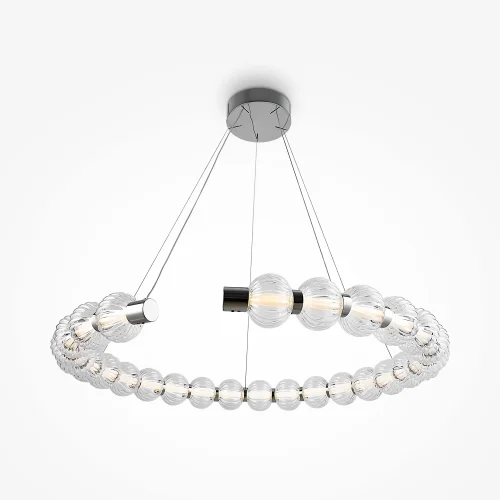 Светильник подвесной LED Amulet MOD555PL-L30CH4K Maytoni прозрачный на 1 лампу, основание хром в стиле современный хай-тек шар фото 3