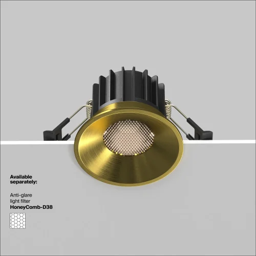 Светильник точечный LED Round DL058-12W4K-BS Maytoni латунь на 1 лампу, основание латунь в стиле современный фото 9