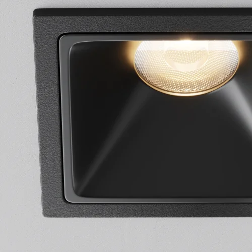Светильник точечный LED Alfa LED DL043-01-10W3K-SQ-B-1 Maytoni чёрный на 1 лампу, основание чёрное в стиле современный хай-тек квадратный фото 7