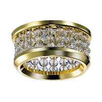 Светильник точечный GX5.3 BOB 370154 Novotech прозрачный на 1 лампу, основание жёлтое золотое в стиле классический Светильник точечный GX5.3 BOB 370154 Novotech прозрачный на 1 лампу, основание жёлтое золотое в стиле классический