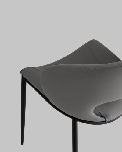 Стул Вивьен экокожа серый УТ000040870 Stool Group, серый/экокожа, ножки/металл/чёрный, размеры - *780**** фото 8