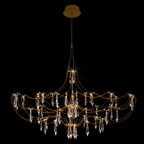 Люстра подвесная ЛЕД Мира / Mira 10589/900 Gold Asfour LOFT IT прозрачная на 1 лампу, основание золотое в стиле арт-деко капли фото 2 Люстра подвесная ЛЕД Мира / Mira 10589/900 Gold Asfour LOFT IT прозрачная на 1 лампу, основание золотое в стиле арт-деко капли фото 2